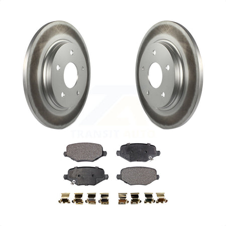 Rear Coated Disc Brake Rotors And Semi-Metallic Pads Kit For Dodge Grand Caravan Chrysler Town & Country Journey Ram C/V Volkswagen Routan KGF-101325 by Transit Auto