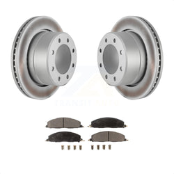 Rear Coated Disc Brake Rotors And Semi-Metallic Pads Kit For Ram 2500 3500 1500 Dodge KGF-101328