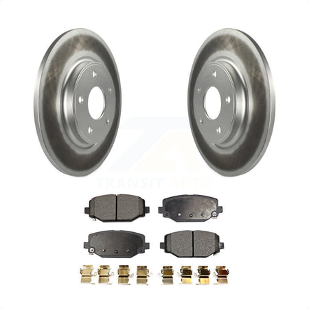 Rear Coated Disc Brake Rotors And Semi-Metallic Pads Kit For Dodge Grand Caravan Journey Chrysler Town & Country Ram C/V Volkswagen Routan KGF-101331 by Transit Auto