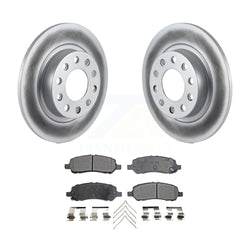 Rear Coated Disc Brake Rotors And Semi-Metallic Pads Kit For 2013-2016 Dodge Dart KGF-101332