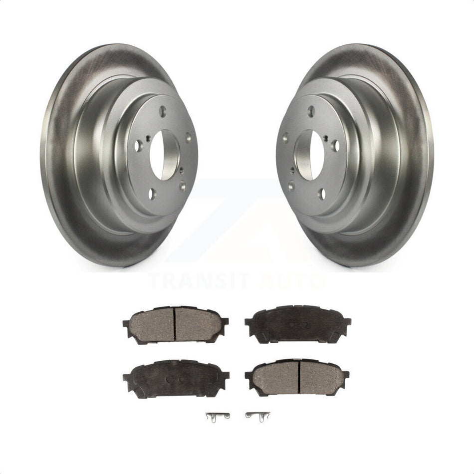 Rear Coated Disc Brake Rotors And Semi-Metallic Pads Kit For Subaru Forester Impreza Saab 9-2X KGF-101336 by Transit Auto