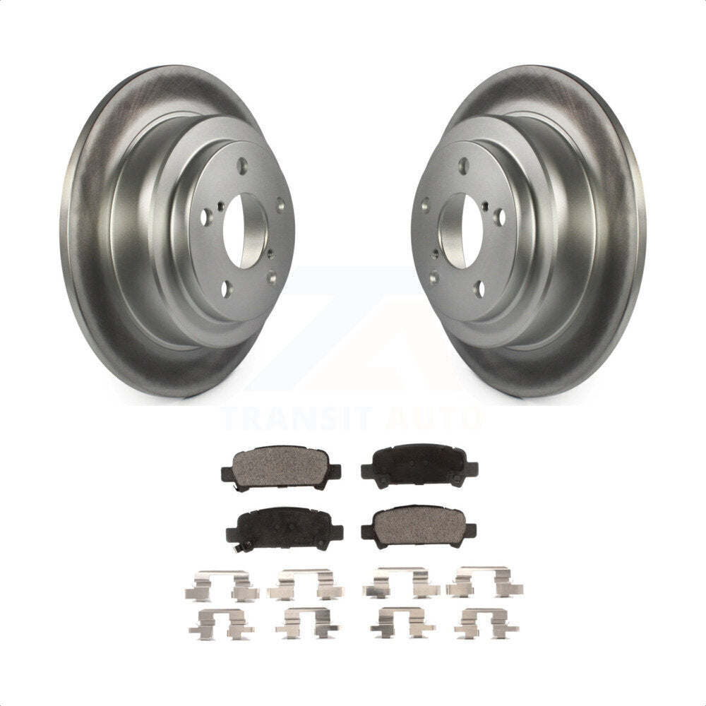 Rear Coated Disc Brake Rotors And Semi-Metallic Pads Kit For Subaru Forester Impreza KGF-101337 by Transit Auto