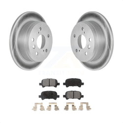 Rear Coated Disc Brake Rotors And Semi-Metallic Pads Kit For Toyota Camry Solara KGF-101339