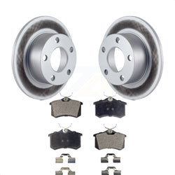 Rear Coated Disc Brake Rotors And Semi-Metallic Pads Kit For Volkswagen Passat Audi A6 KGF-101343