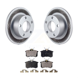 Rear Coated Disc Brake Rotors And Semi-Metallic Pads Kit For Volkswagen Passat Audi A6 KGF-101344