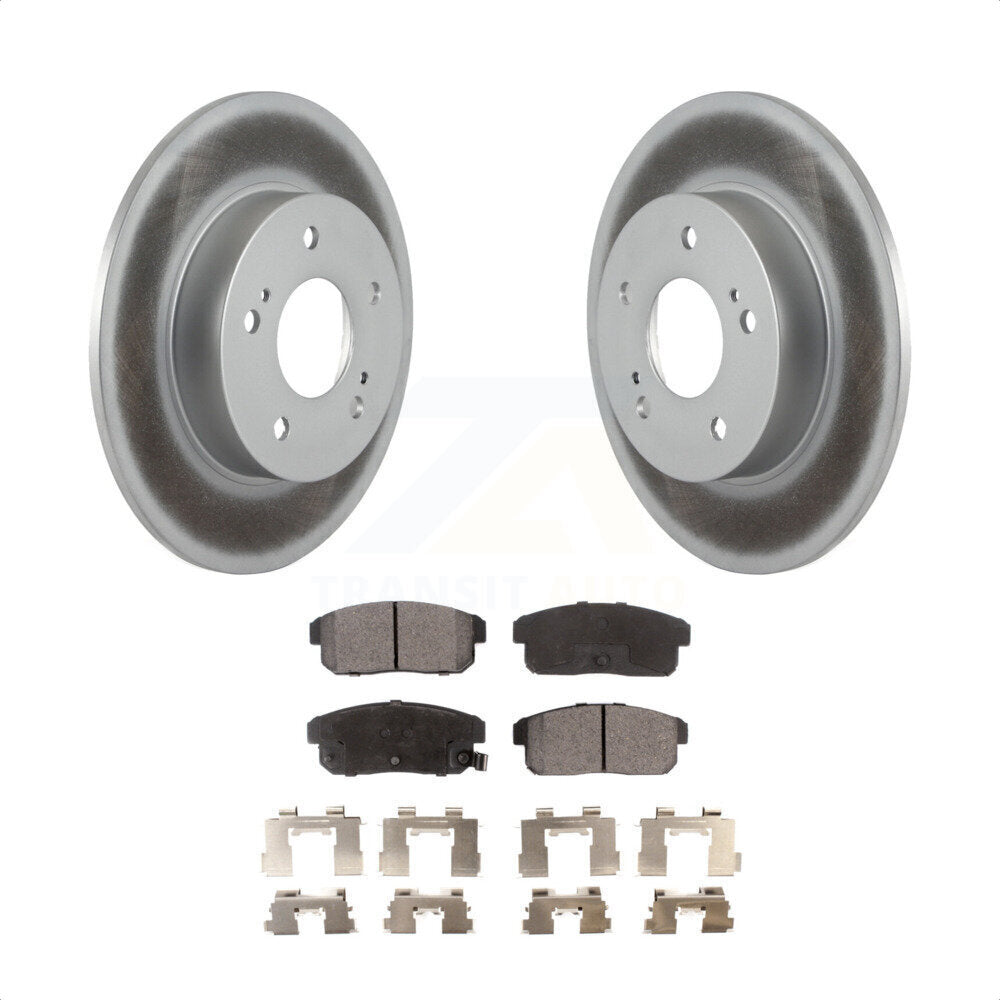 Rear Coated Disc Brake Rotors And Semi-Metallic Pads Kit For Nissan Maxima Infiniti I35 I30 INFINITI KGF-101348 by Transit Auto