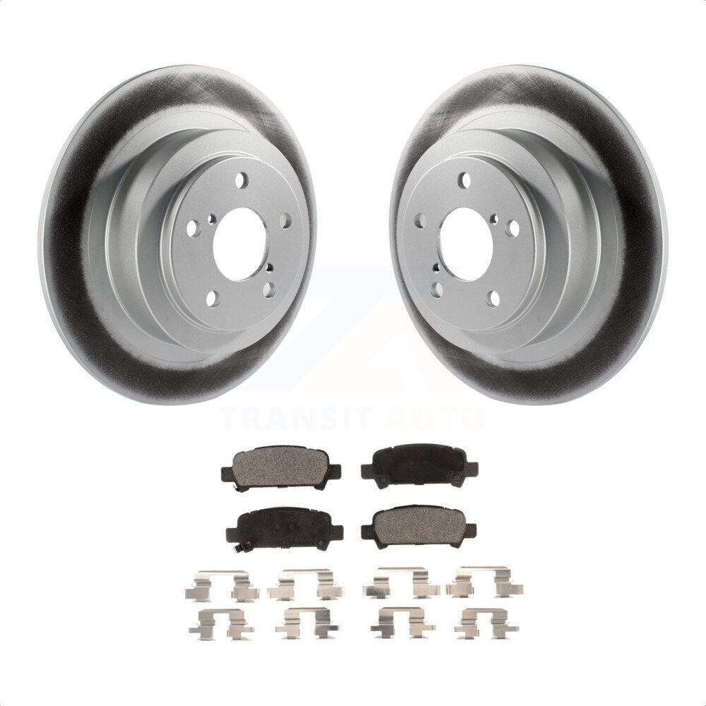 Rear Coated Disc Brake Rotors And Semi-Metallic Pads Kit For Subaru Outback Legacy Baja KGF-101360 by Transit Auto