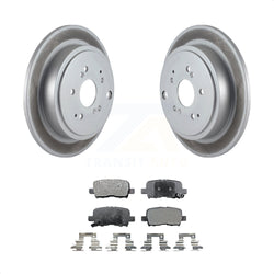 Rear Coated Disc Brake Rotors And Semi-Metallic Pads Kit For Honda Pilot Acura MDX KGF-101363