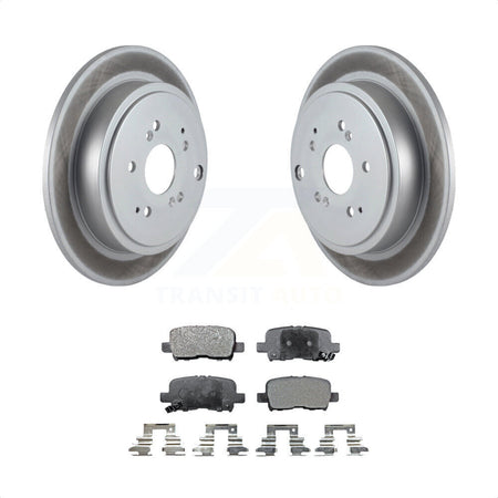 Rear Coated Disc Brake Rotors And Semi-Metallic Pads Kit For Honda Pilot Acura MDX KGF-101363 by Transit Auto