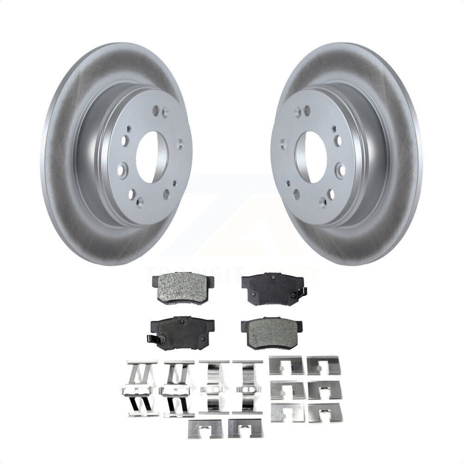 Rear Coated Disc Brake Rotors And Semi-Metallic Pads Kit For 2002-2004 Honda CR-V KGF-101367 by Transit Auto