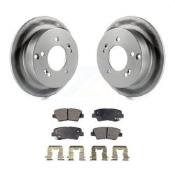 Rear Coated Disc Brake Rotors And Semi-Metallic Pads Kit For Hyundai Sonata 2.4L KGF-101374