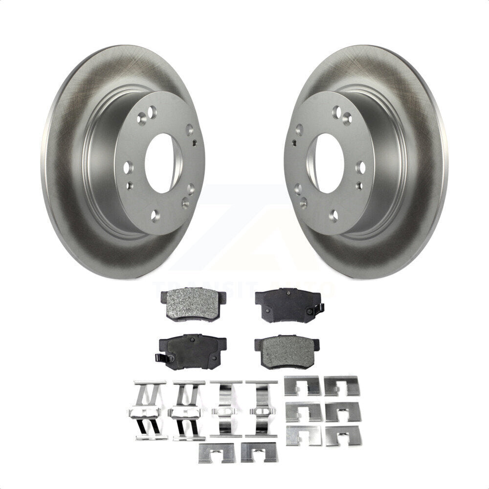 Rear Coated Disc Brake Rotors And Semi-Metallic Pads Kit For Honda Accord Acura TSX KGF-101380 by Transit Auto