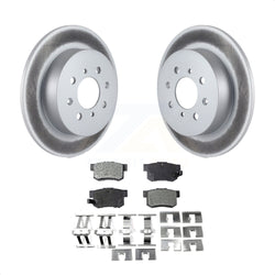Rear Coated Disc Brake Rotors And Semi-Metallic Pads Kit For Honda Civic Acura EL KGF-101386