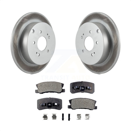 Rear Coated Disc Brake Rotors And Semi-Metallic Pads Kit For Mitsubishi Endeavor KGF-101387 by Transit Auto