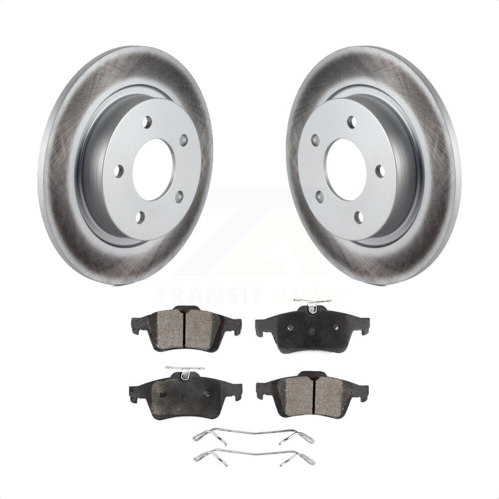 Rear Coated Disc Brake Rotors And Semi-Metallic Pads Kit For Mazda 3 Sport KGF-101401 by Transit Auto