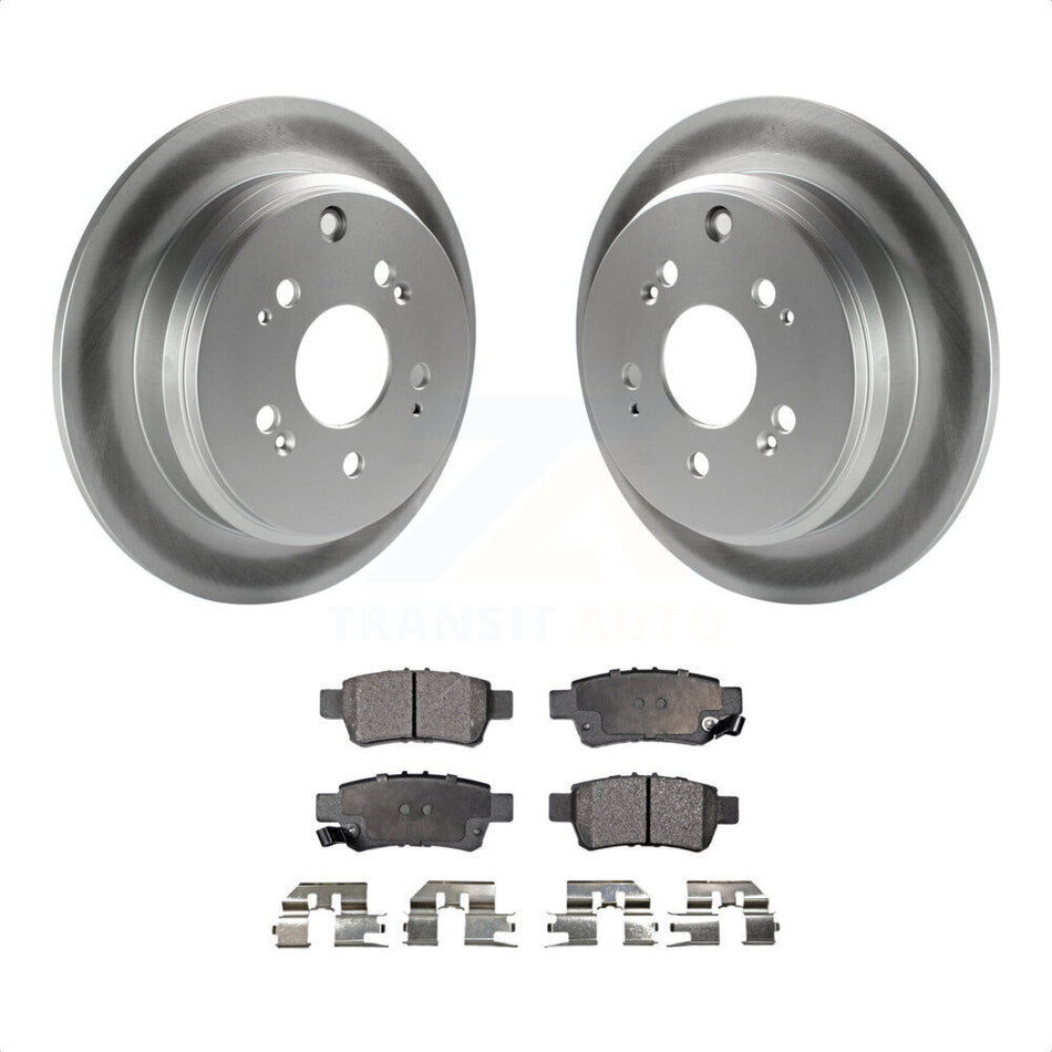 Rear Coated Disc Brake Rotors And Semi-Metallic Pads Kit For 2005-2010 Honda Odyssey KGF-101402 by Transit Auto