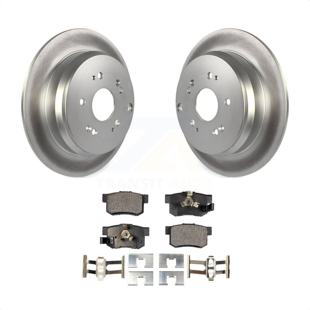 Rear Coated Disc Brake Rotors And Semi-Metallic Pads Kit For Honda CR-V Acura RDX KGF-101403 by Transit Auto