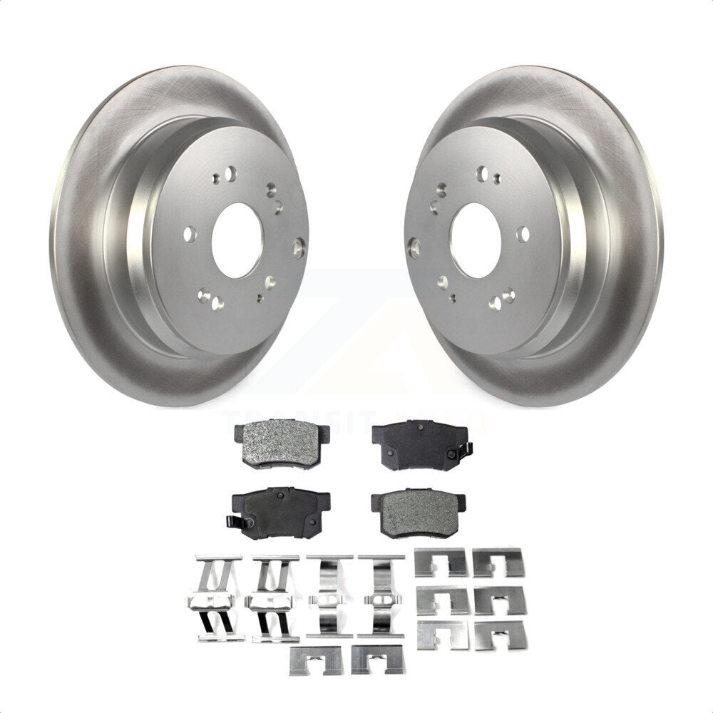 Rear Coated Disc Brake Rotors And Semi-Metallic Pads Kit For Acura RDX KGF-101404 by Transit Auto