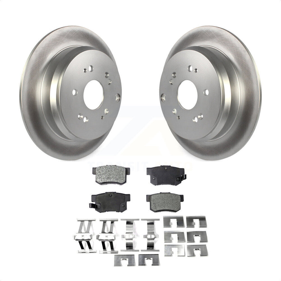 Rear Coated Disc Brake Rotors And Semi-Metallic Pads Kit For Acura RDX KGF-101404 by Transit Auto