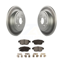 Rear Coated Disc Brake Rotors And Semi-Metallic Pads Kit For 2006-2014 Honda Ridgeline KGF-101416