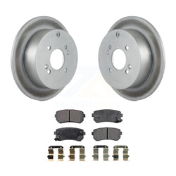 Rear Coated Disc Brake Rotors And Semi-Metallic Pads Kit For 2006-2010 Hyundai Accent Kia Rio Rio5 KGF-101427