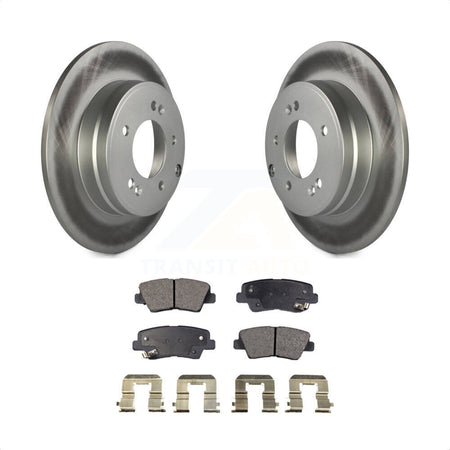 Rear Coated Disc Brake Rotors And Semi-Metallic Pads Kit For Hyundai Sonata Kia Optima Azera KGF-101429 by Transit Auto