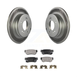 Rear Coated Disc Brake Rotors And Semi-Metallic Pads Kit For Hyundai Sonata 3.3L KGF-101430