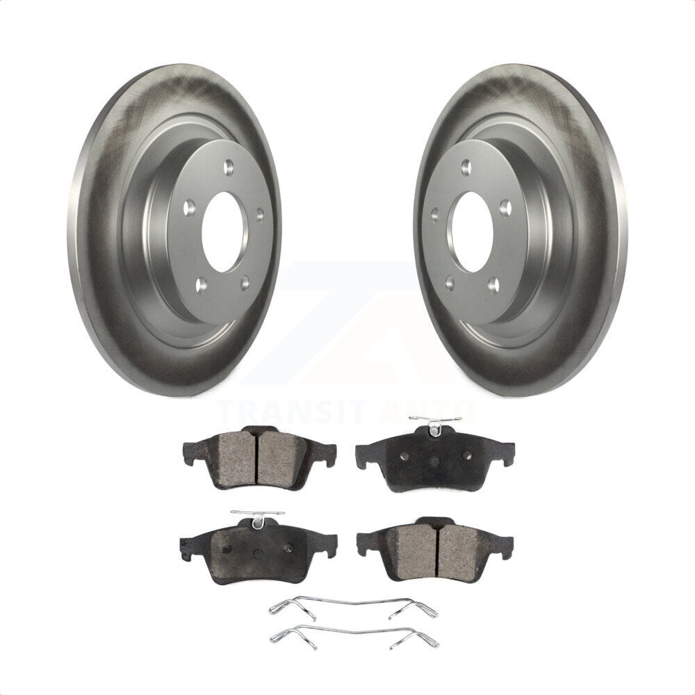 Rear Coated Disc Brake Rotors And Semi-Metallic Pads Kit For Mazda 5 KGF-101441 by Transit Auto