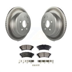 Rear Coated Disc Brake Rotors And Semi-Metallic Pads Kit For Lexus IS250 IS350 KGF-101447