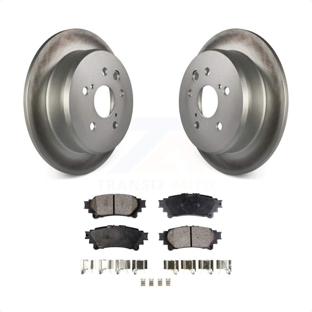 Rear Coated Disc Brake Rotors And Semi-Metallic Pads Kit For Lexus IS250 KGF-101448 by Transit Auto