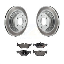 Rear Coated Disc Brake Rotors And Semi-Metallic Pads Kit For BMW 328i 325i 323i KGF-101449