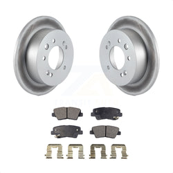 Rear Coated Disc Brake Rotors And Semi-Metallic Pads Kit For 2010 Hyundai Elantra Sedan From 03 23 10 KGF-101453