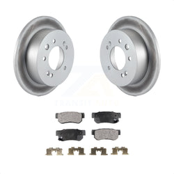 Rear Coated Disc Brake Rotors And Semi-Metallic Pads Kit For Hyundai Elantra KGF-101454