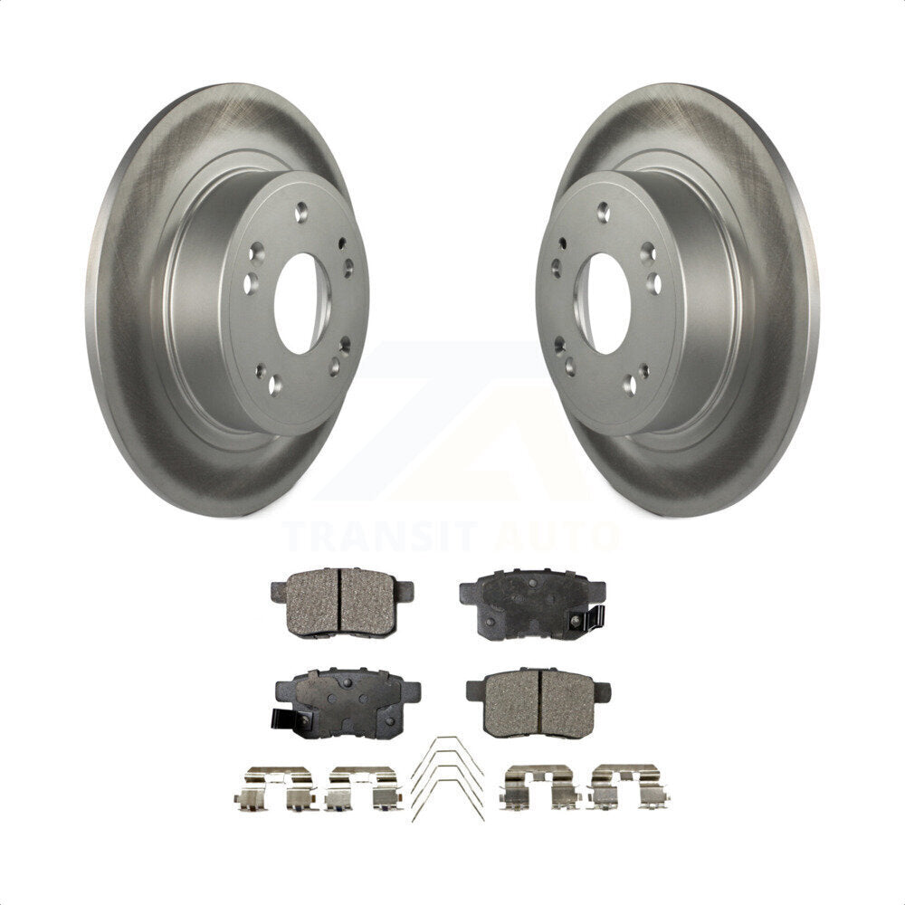 Rear Coated Disc Brake Rotors And Semi-Metallic Pads Kit For Honda Accord Acura TSX KGF-101461 by Transit Auto