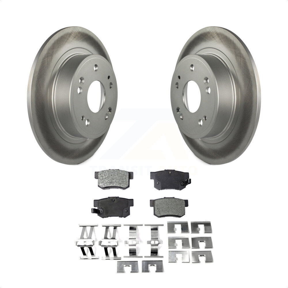 Rear Coated Disc Brake Rotors And Semi-Metallic Pads Kit For Honda Accord Acura ILX KGF-101462 by Transit Auto