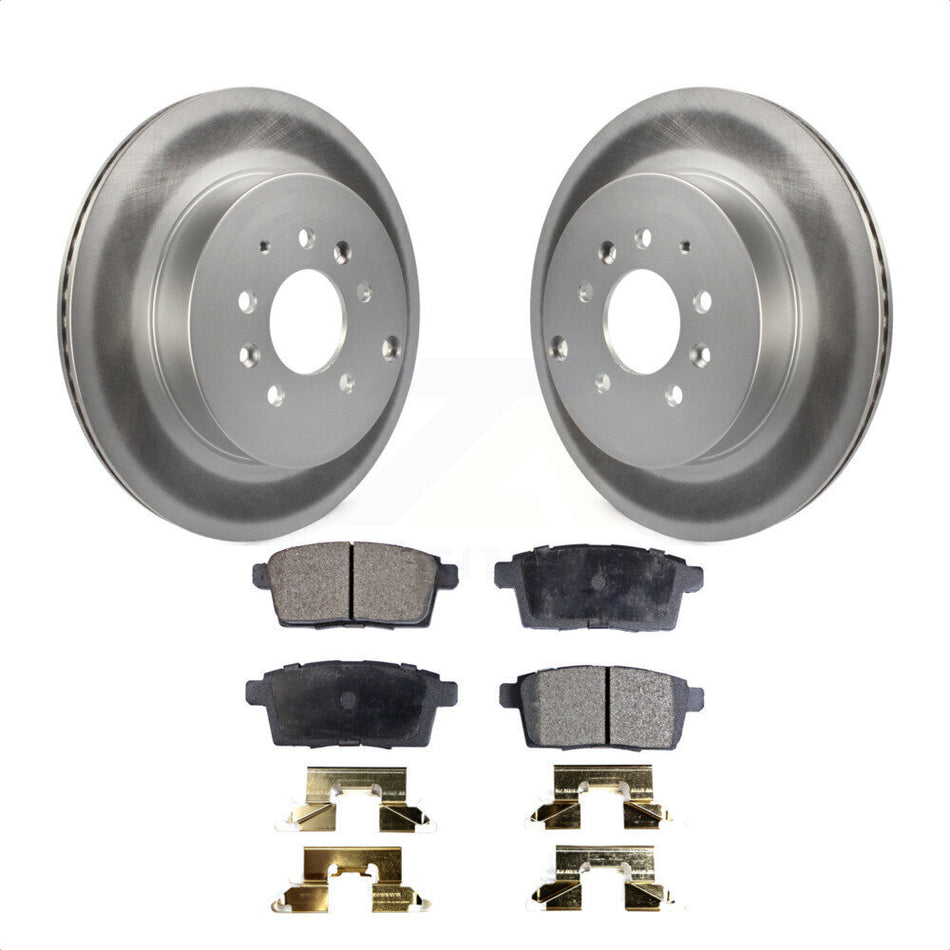 Rear Coated Disc Brake Rotors And Semi-Metallic Pads Kit For 2007-2015 Mazda CX-9 KGF-101463 by Transit Auto