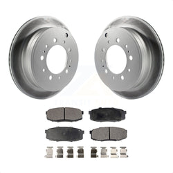 Rear Coated Disc Brake Rotors And Semi-Metallic Pads Kit For Toyota Tundra Sequoia Lexus LX570 Land Cruiser KGF-101464