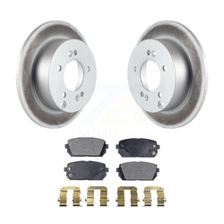 Rear Coated Disc Brake Rotors And Semi-Metallic Pads Kit For 2007-2012 Kia Rondo KGF-101469