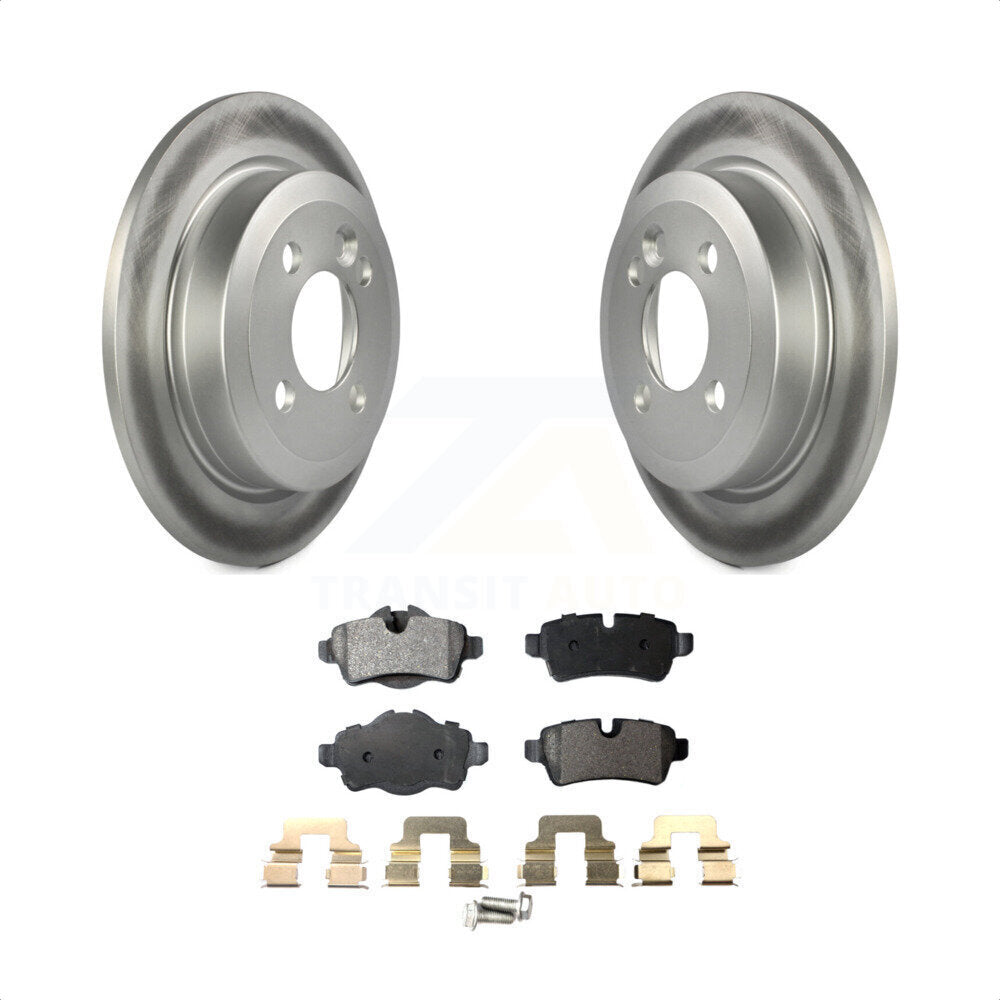 Rear Coated Disc Brake Rotors And Semi-Metallic Pads Kit For Mini Cooper KGF-101471 by Transit Auto