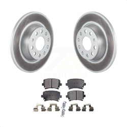 Rear Coated Disc Brake Rotors And Semi-Metallic Pads Kit For Volkswagen Jetta Passat GTI Eos Audi A3 Quattro Golf KGF-101486