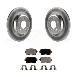 Rear Coated Disc Brake Rotors And Semi-Metallic Pads Kit For Audi Q5 A4 Quattro A5 allroad S5 KGF-101488