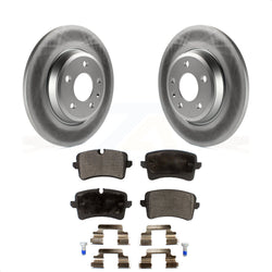 Rear Coated Disc Brake Rotors And Semi-Metallic Pads Kit For Audi A7 Quattro A6 KGF-101489