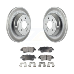 Rear Coated Disc Brake Rotors And Semi-Metallic Pads Kit For Hyundai Genesis G80 Kia K900 KGF-101491