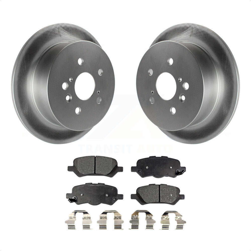 Rear Coated Disc Brake Rotors And Semi-Metallic Pads Kit For 2009-2016 Toyota Venza KGF-101493 by Transit Auto