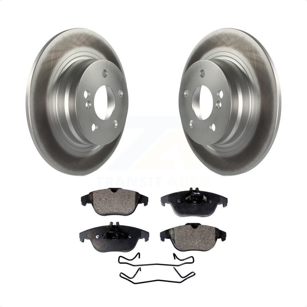 Rear Coated Disc Brake Rotors And Semi-Metallic Pads Kit For Mercedes-Benz C300 C250 C230 KGF-101494 by Transit Auto