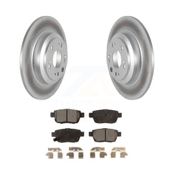 Rear Coated Disc Brake Rotors And Semi-Metallic Pads Kit For 2009-2014 Acura TL KGF-101495