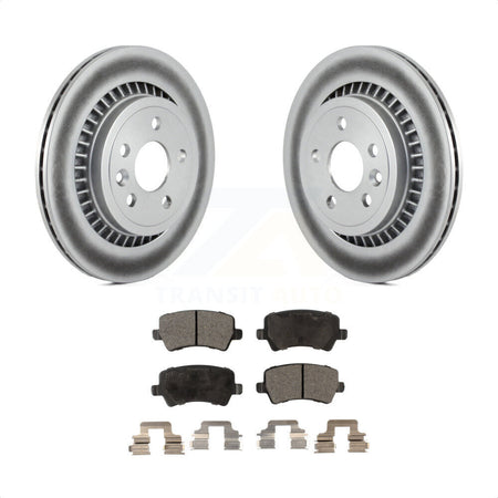 Rear Coated Disc Brake Rotors And Semi-Metallic Pads Kit For 2010-2017 Volvo XC60 KGF-101502 by Transit Auto