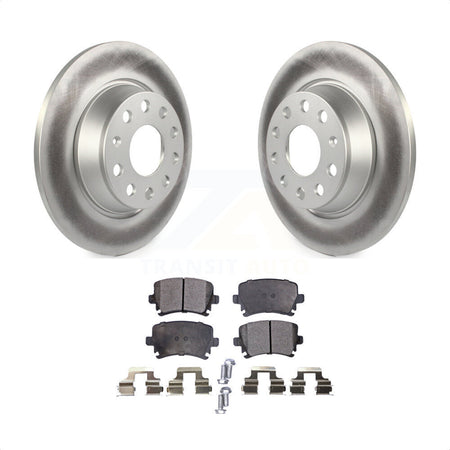 Rear Coated Disc Brake Rotors And Semi-Metallic Pads Kit For Volkswagen Tiguan CC Jetta Audi Passat GTI A3 Eos Q3 Limited Quattro KGF-101505 by Transit Auto