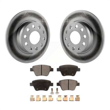 Rear Coated Disc Brake Rotors And Semi-Metallic Pads Kit For Volkswagen Jetta Passat Beetle Golf GTI Eos Audi A3 Quattro KGF-101507 by Transit Auto