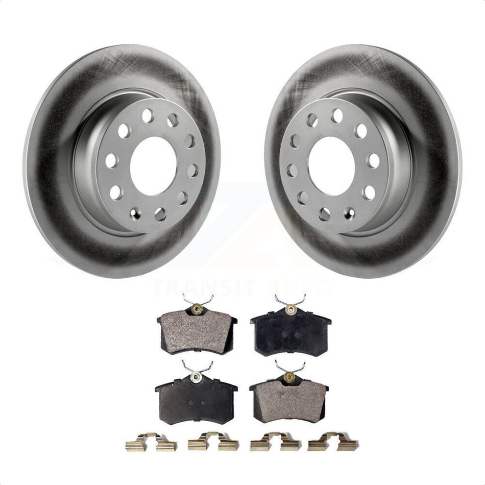 Rear Coated Disc Brake Rotors And Semi-Metallic Pads Kit For Volkswagen Beetle Golf With 272mm Diameter Rotor KGF-101508 by Transit Auto